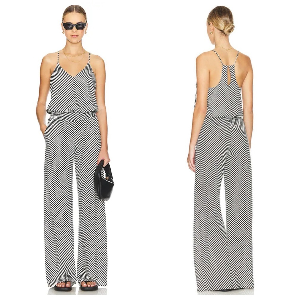 Amanda Uprichard Auggie Jumpsuit in Black & White Size XS